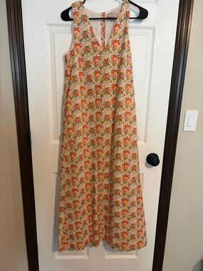 Buru small batch 100% cotton Mod style maxi dress- read description